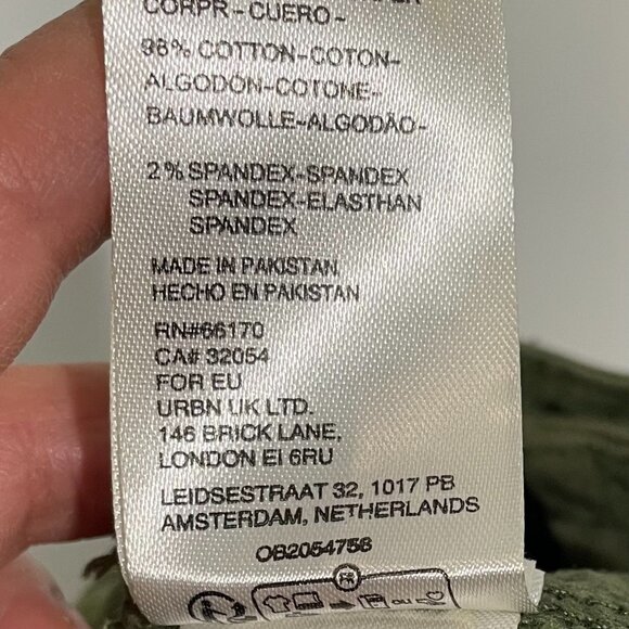 Free People Olive Green Corduroy Pants Size 0 - Picture 12 of 16